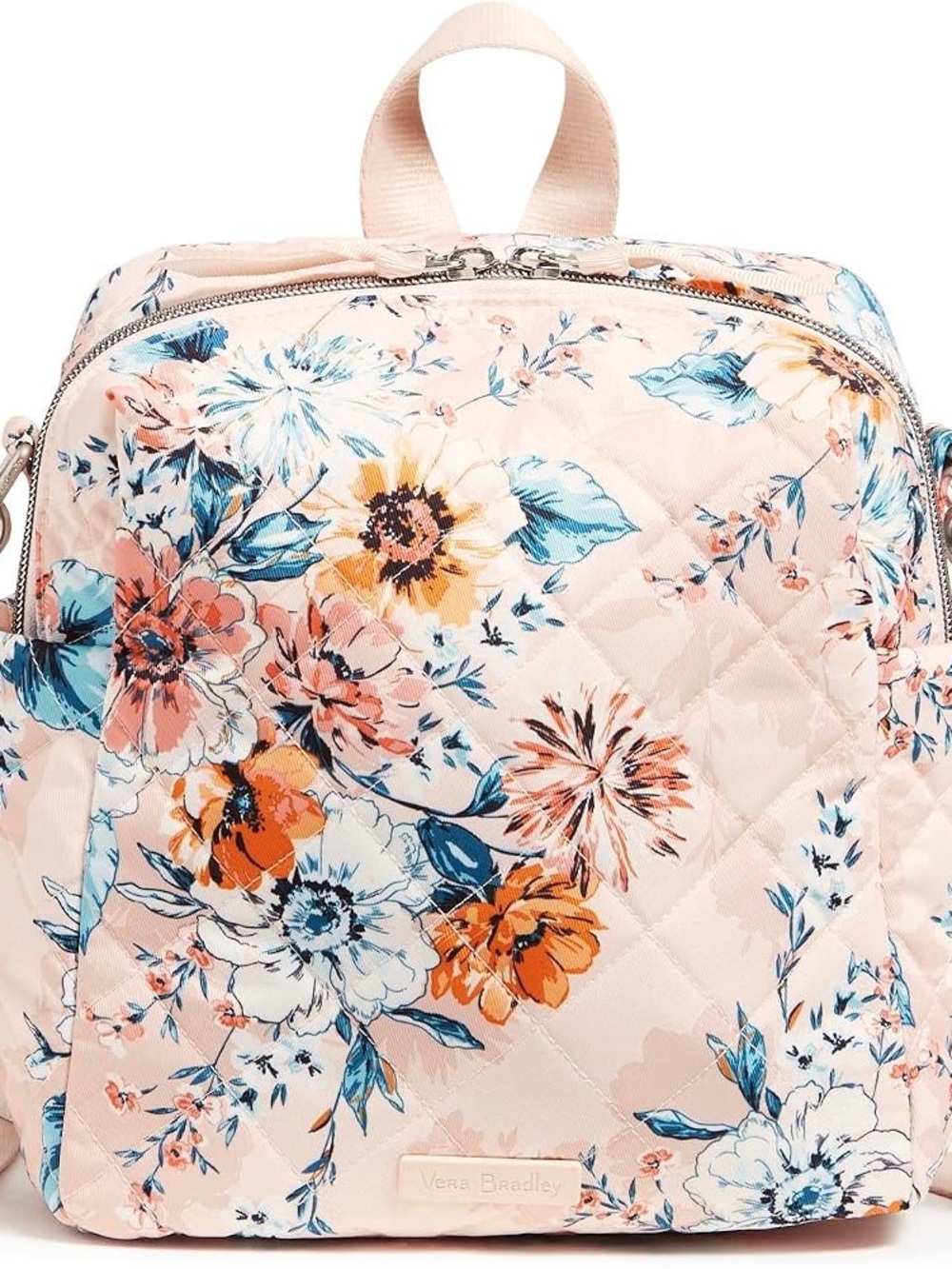 NWT Vera Bradley Pink Floral Quilted Backpack